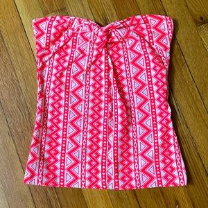 Strapless Aztec Print Crop Tube Top!